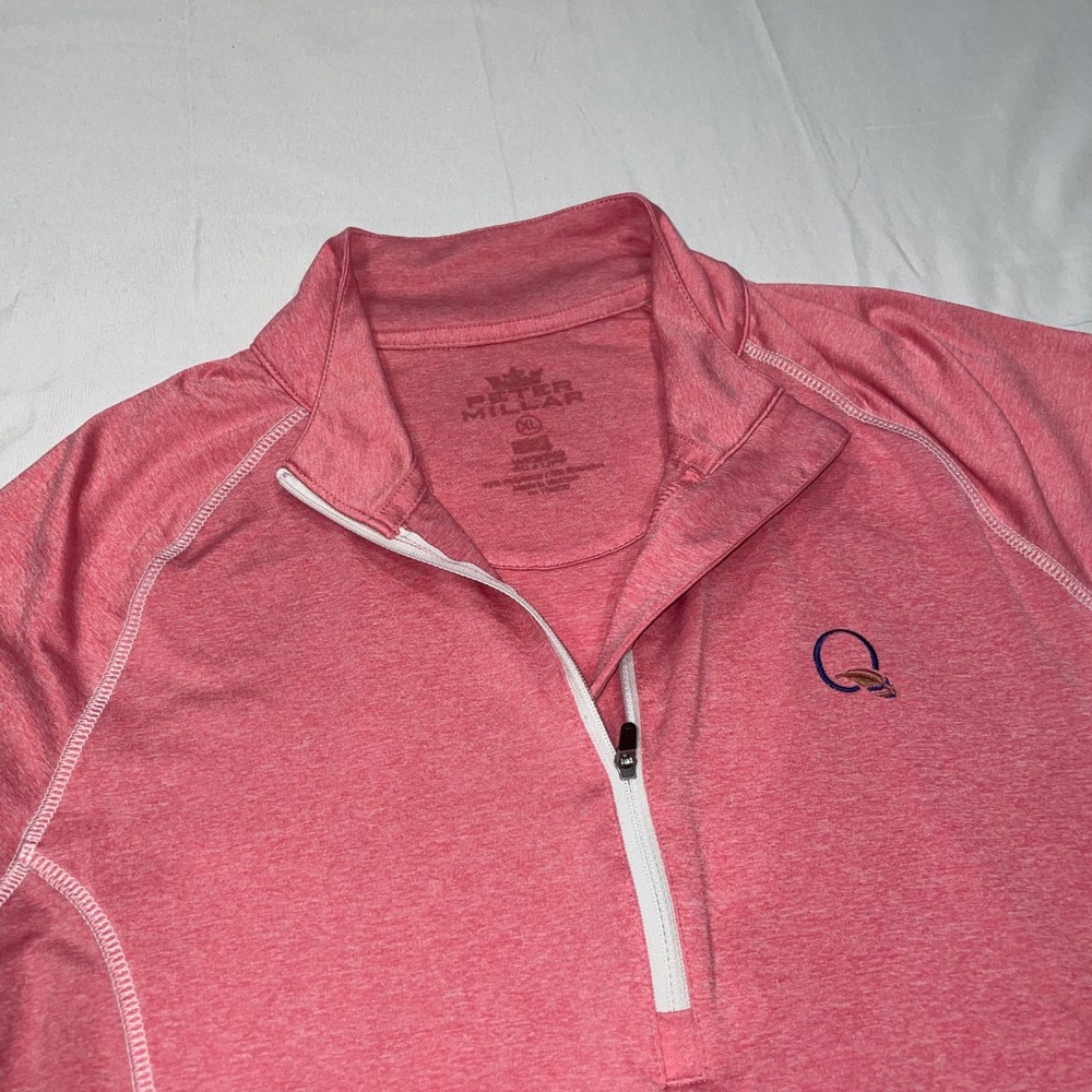 Peter Millar Crown Sport Womens XL Pink Quarter Zip Pullover Performance Top